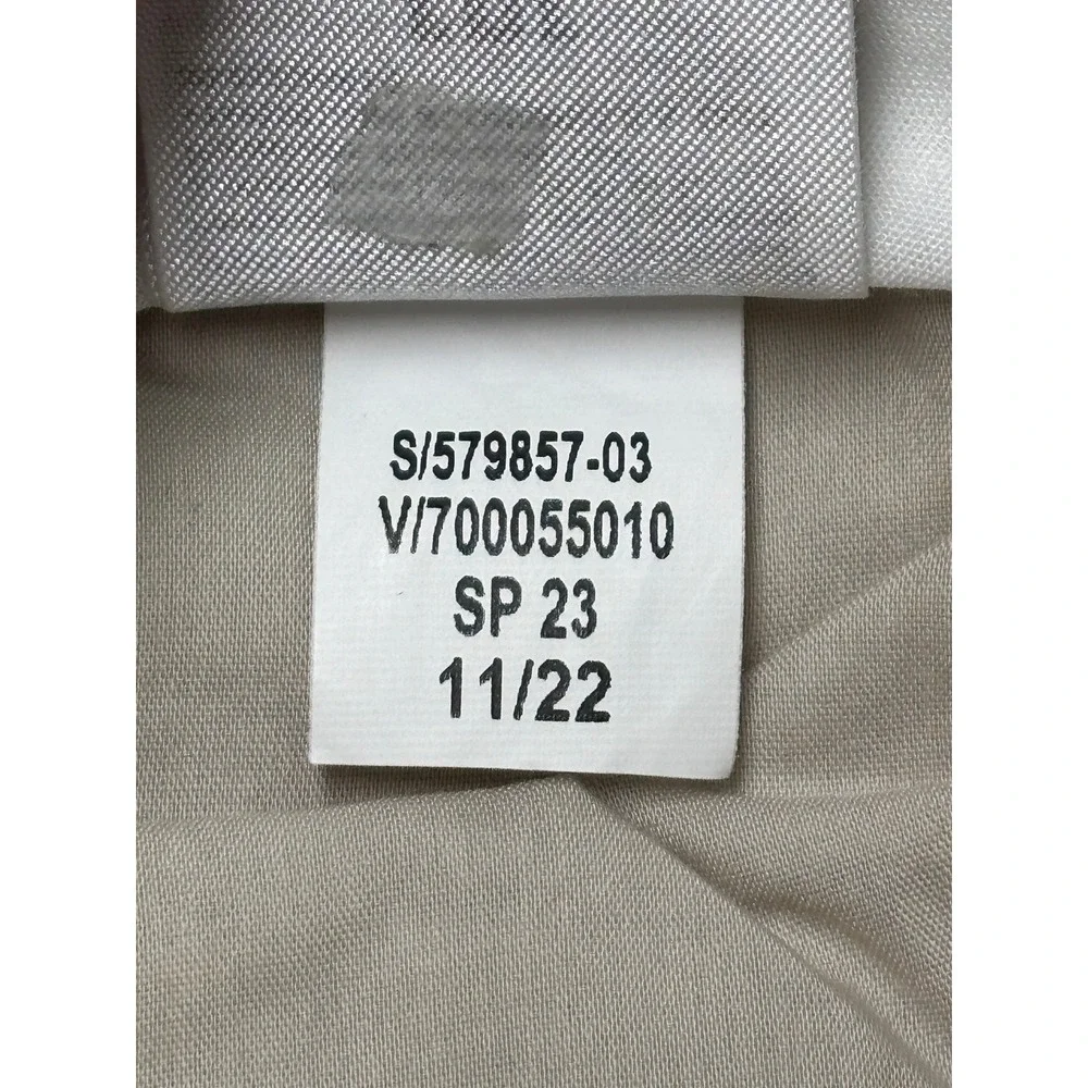 Banana Republic 100% Linen Straight Leg Pleated Trousers Beige Womens 0 W28 L30